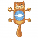Ёлочная игрушка"Кот с рыбкой"