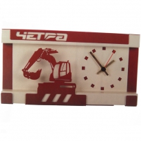 Часы настольные с логотипом компании из металла"Четра"