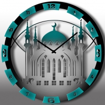 Настенные часы с логотипом компании из металла " Кул Шариф "