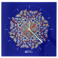 Настенные часы c логотипом компании из стекла"СТК Союз"
