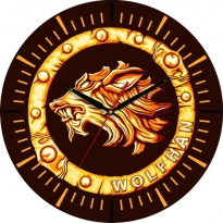 Настенные часы c логотипом компании из стекла"Wolfhan"