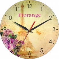Настенные часы c логотипом компании из стекла"Florange"
