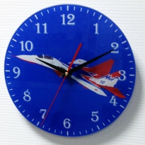 Настенные часы c логотипом компании из стекла"АВИА"