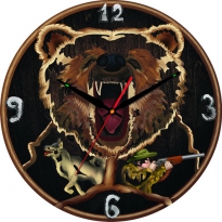 Настенные часы"Охота на медведя 1"