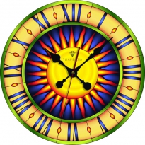 Настенные часы "Витражные-Солнце"