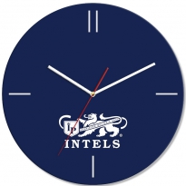 Настенные часы c логотипом компании из стекла"INTELS"