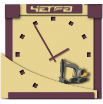 Настенные часы с логотипом компании из металла "Четра"
