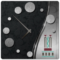 Настенные часы с логотипом компании из металла "Аида"