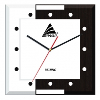 Настенные часы с логотипом компании из металла "Атлант"