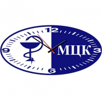 Настенные часы с логотипом компании из металла "МЦК"