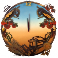 Настенные часы с логотипом компании из металла "Группа Разгуляй 1"