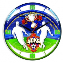 Настенные часы с логотипом компании из металла "Футбол""