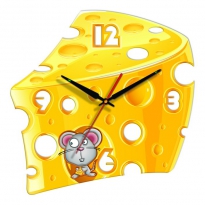Настенные часы "Ломтик сыра"