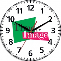 Настенные часы c логотипом компании из стекла"Time of Linage"