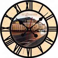 Настенные часы с логотипом компании из металла "Банк Екатерининский"