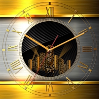 Настенные часы с логотипом компании из металла "Морозовская Типография"